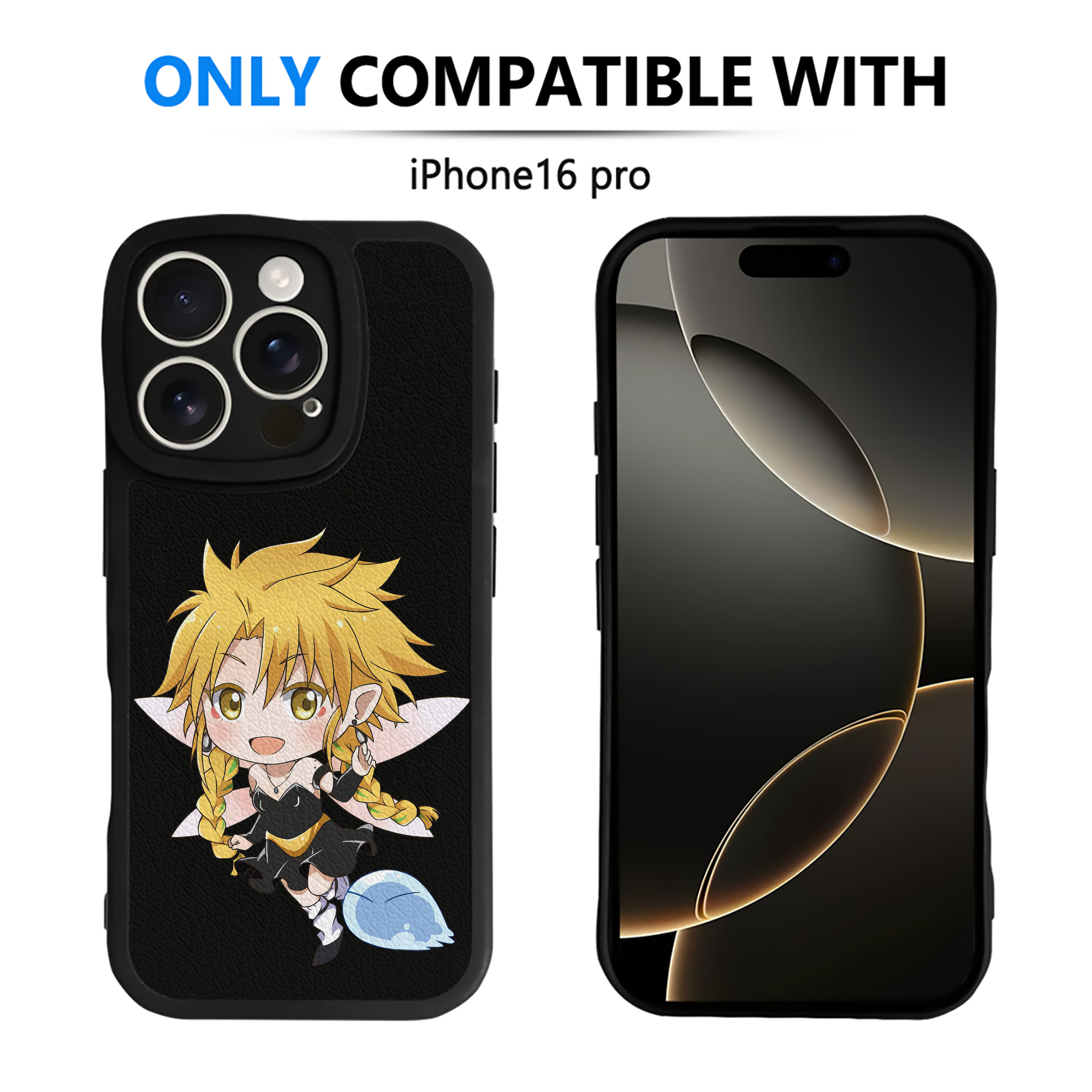 （画像用） 転スラ Regarding Reincarnated to Slime 【iPhone 16シリーズ対応】シリコンスマホケース（レザー調） 材質：シリコン